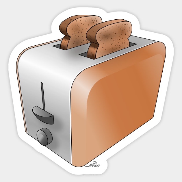 Toaster Sticker by MoCampobasso